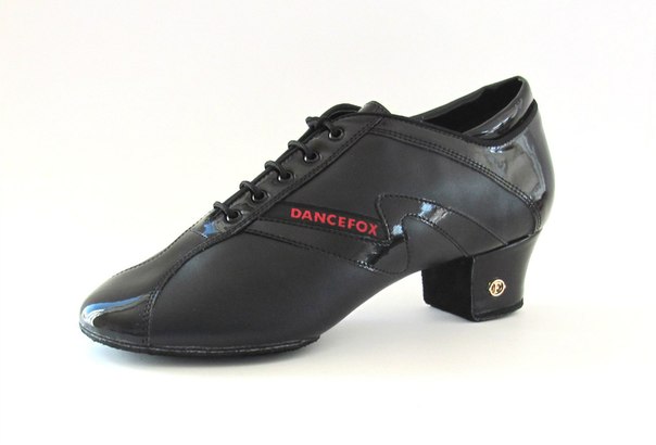 Dance Fox: мужские латина каблук 4-5 см  [MLA-006] (Чёрн.кожа) р.235-280