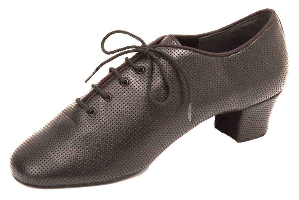 Dance Fox: мужские латина каблук 40ML,50-55CUB  [MLA-001] (Нат.чёрн.кожа перфо.) р.235-315