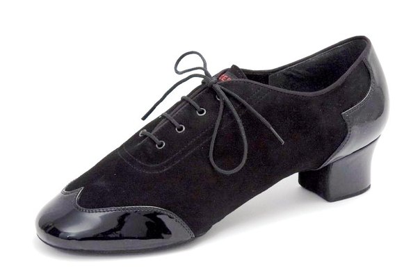 Dance Fox: мужские латина каблук 40ML,50-55CUB  [MLA-029] (нубук/лак) р.235-315