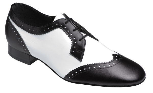 Supadance: мужские стандарт каблук 1   [6400] (Чёрн.+бел.кожа;чёрн.кожа/нубук) р.5-12