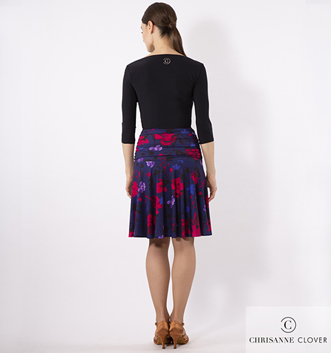CHRISANNE: женская танцевальная одежда юбка для латины  [FUSION] (принт) р.S, M, L