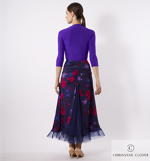 CHRISANNE: женская танцевальная одежда юбка для стандарта  [ALLURE] (принт) р. S, M, L