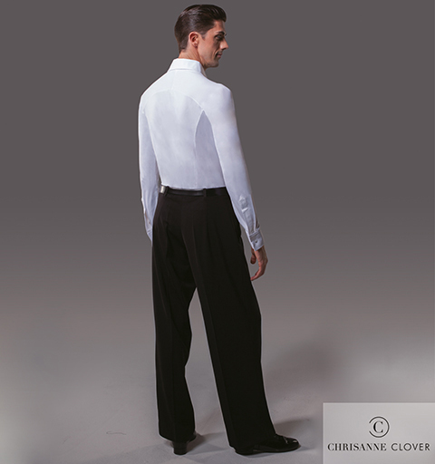 CHRISANNE: мужская танцевальная одежда рубашка для стандарта  [RAGLAN] (белая)