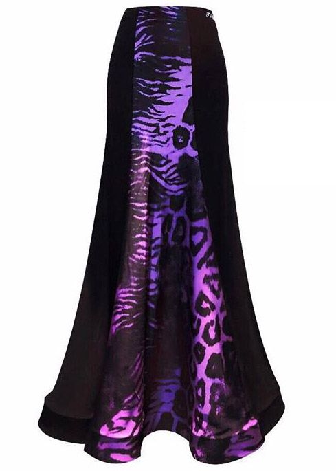 Supadance: женская танцевальная одежда   [Юбка для стандарта] (Purple Leopard) р.S, M, L