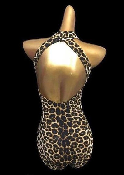 Supadance: женская танцевальная одежда   [Боди Halter] (Leopard) р.S, M, L