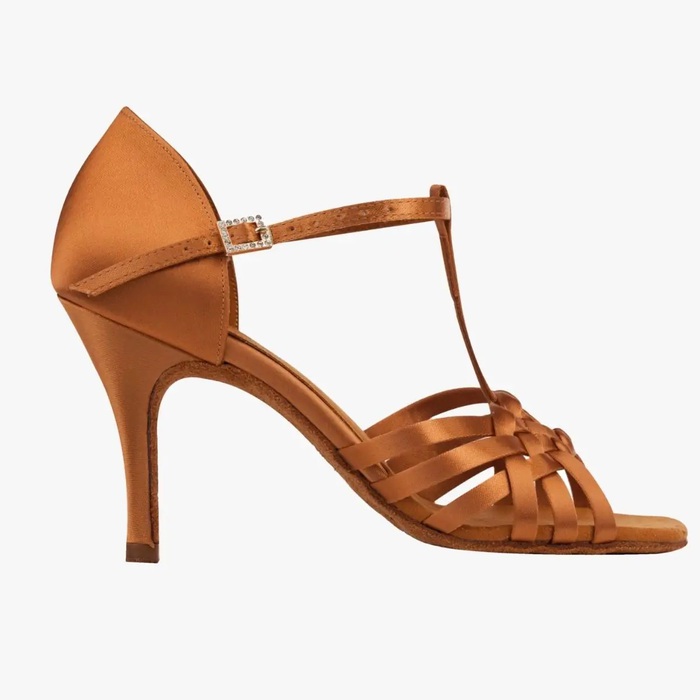 Supadance: женские латина каблук 2 1/2, 3 Стилетто/ SD  [1179] (Тёмн.телес.сатин) р.2-7 вкл.1/2