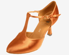 Dance Fox: женские стандарт каблук 7 см  Клёш   [Марго LA] (Сатин кедр)