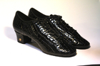 Dance Fox: мужские латина каблук 40ML,50-55CUB  [1] (Чёрн.кожа лак. крокодил ) р.235-315