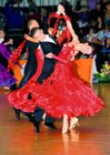 Танцевальный костюм: женское платье для бальных танцев стандарт   (Красное) р.42-44