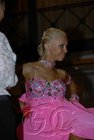Танцевальный костюм: женское платье для бальных танцев латина   (Фуксия) р. S-XS