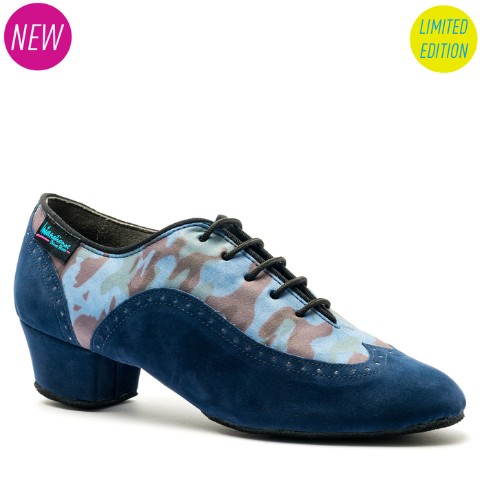 IDS: мужские латина каблук 1,5  [KATYA BROGUE -Limited] (BLUE CAMO) р.2-8 вкл. 1/2