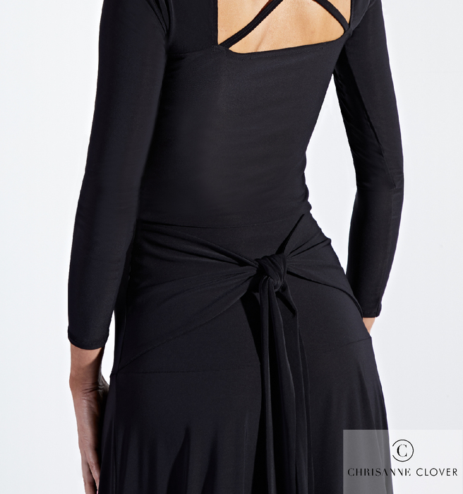 CHRISANNE: женская танцевальная одежда юбка дл стандарта  [CAPTIVE] (Чёрн.) р.XS,S,M,L,XL