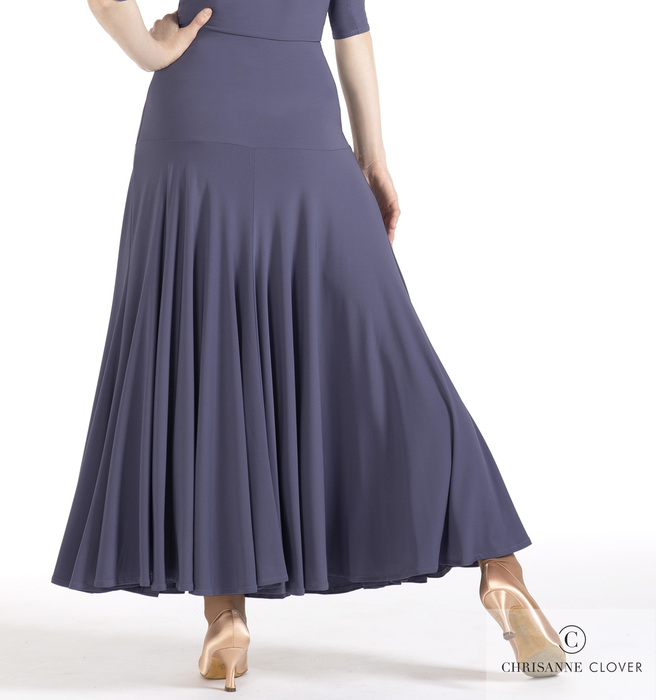 CHRISANNE: женская танцевальная одежда юбка для стандарта  [TEMPTRESS] (HEMATITE) р.XS, S, M, L, XL