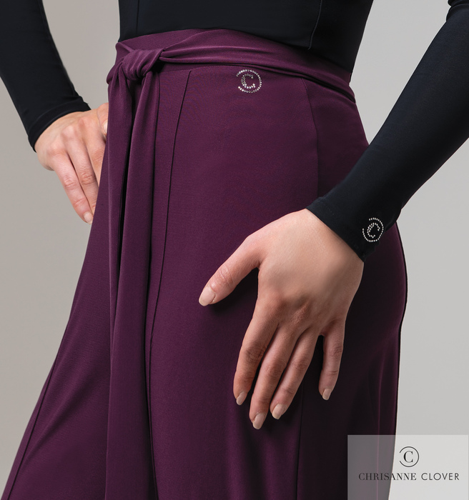 CHRISANNE: женская танцевальная одежда брюки  [VOGUE] (Plum) р. XS,S,M,L