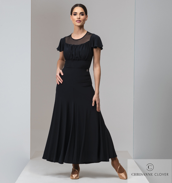 CHRISANNE: женская танцевальная одежда топ  [CONNIE] (Чёрный) р. XS,S,M,L