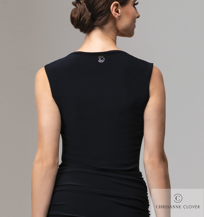 CHRISANNE: женская танцевальная одежда топ  [ALYSSA] (Чёрный) р. XS,S,M,L