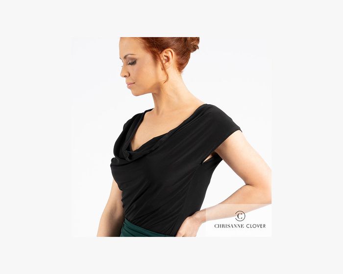 CHRISANNE: женская танцевальная одежда топ  [ALISON] (Чёрный) р.XS,S, M, L, XL