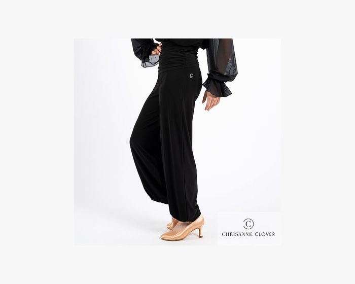 CHRISANNE: женская танцевальная одежда брюки  [EMMA] (чёрные) р.XS,S, M, L, XL