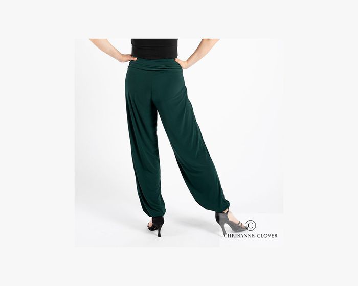 CHRISANNE: женская танцевальная одежда брюки  [EMMA] (Forest Green) р.XS,S, M, L, XL