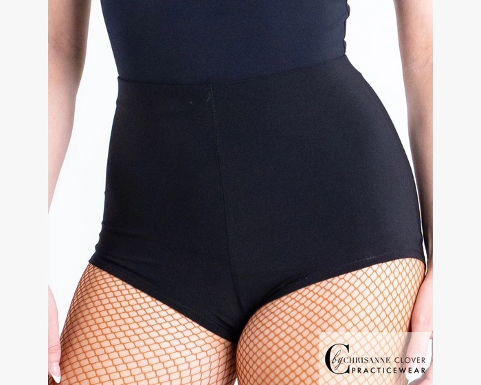 CHRISANNE: женская танцевальная одежда шорты  [HOTPANTS] (Чёрная) р.S/M, L/XL