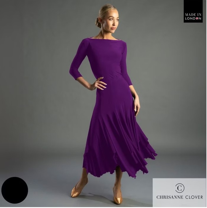 CHRISANNE: женская танцевальная одежда юбка для стандарта  [CRESSIDA] (Hot Magenta) р.XS, S, M, L, XL