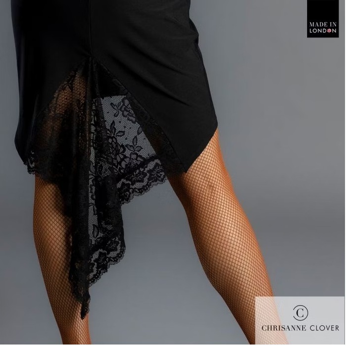 CHRISANNE: женская танцевальная платье для латины  [AUDREY 25] (Чёрн.) р.S,M,L