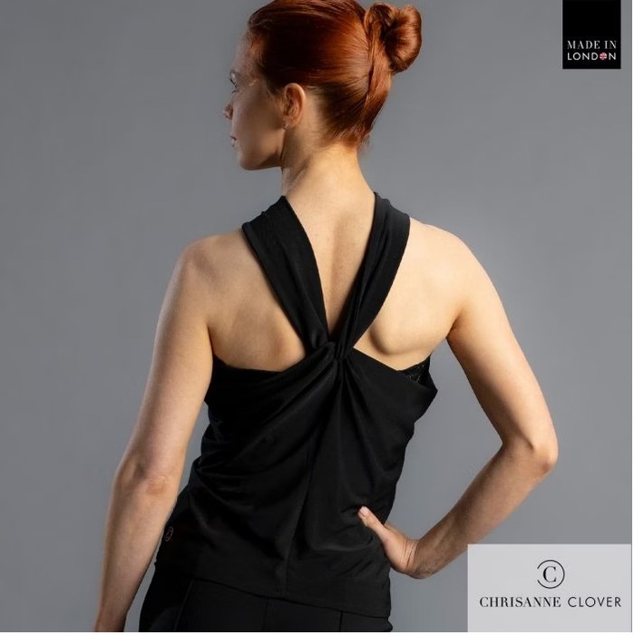 CHRISANNE: женская танцевальная одежда топ  [HARRIET 25] (Чёрн.) р.S,M,L
