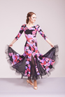 CHRISANNE: женская танцевальная одежда юбка для стандарта  [WHISPER] (Floral) р.S, M, L