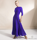 CHRISANNE: женская танцевальная одежда платье для стандарта  [IMPERIAL] (Purple Rain) р. XS, S, M, L