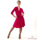 CHRISANNE: женская танцевальная одежда юбка для латины  [FUSION] (CHERRY RED) р.S, M, L