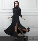 CHRISANNE: женская танцевальная одежда юбка для стандарта  [NEVADA] (Чёрн.+леопард) р. S, M, L