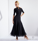 CHRISANNE: женская танцевальная одежда платье для стандарта  [REVOLUTION] (Чёрн.) р.XS,S, M, L,XL