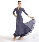 CHRISANNE: женская танцевальная одежда платье для стандарта  [REVOLUTION] (Hematite) р.XS, S, M, L, XL