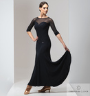 CHRISANNE: женская танцевальная одежда платье для стандарта  [YASMINE] (Чёрное) р. XS,S,M,L