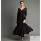 CHRISANNE: женская танцевальная одежда платье для стандарта  [ELLA] (Чёрный) р.XS,S, M, L