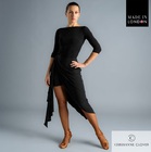 CHRISANNE: женская танцевальная одежда юбка для латины  [QUINN] (Чёрн.) р.XS,S,M,L,XL