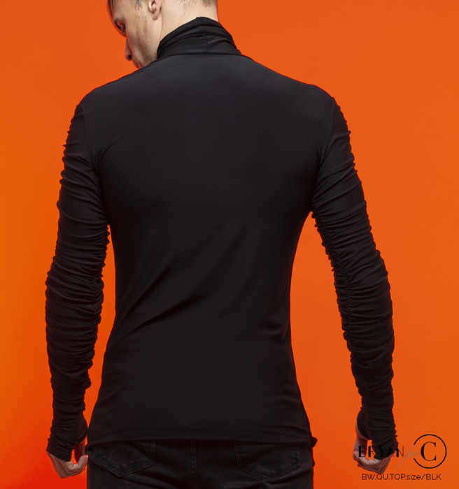CHRISANNE: мужская танцевальная одежда топ  [QUENTIN] (черный) р. S, M, L
