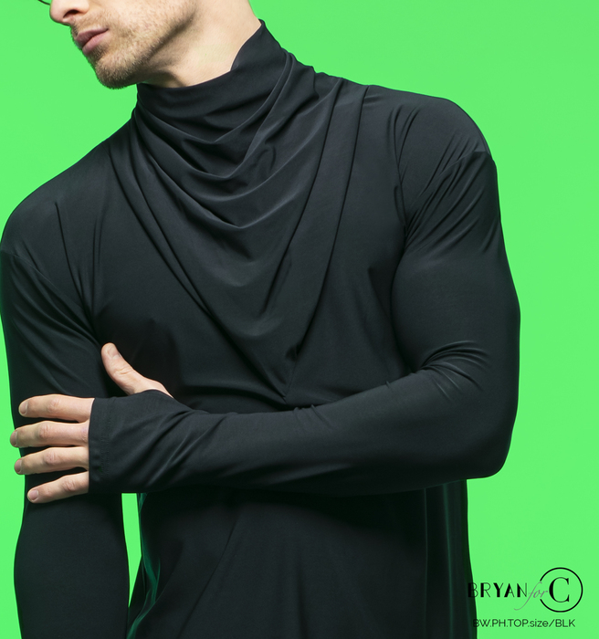 CHRISANNE: мужская танцевальная одежда топ  [PHEONIX] (черная) р. S, M, L