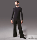 CHRISANNE: мужская танцевальная одежда рубашка  [V NECK TOP] (Черн.) р. S,M, L