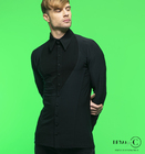 CHRISANNE: мужская танцевальная одежда рубашка  [VINCENT SHIRT] (черная) р. S, M, L